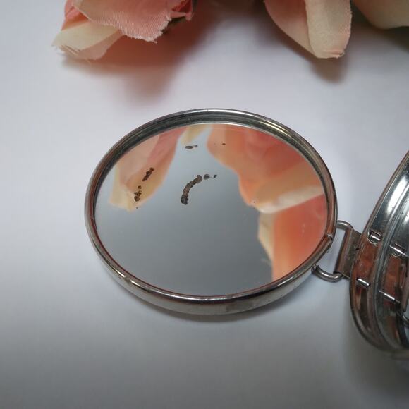 Vtg Treville West Germany Striped Double Fold Mirror, Makeup, Travel, Vanity - Picture 8 of 9